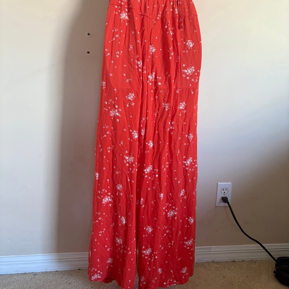 Free People Sweet In The Streets Orange Jumpsuit XS - Picture 9 of 13